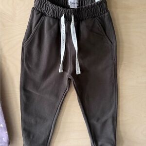 Jamie Kay Jaylen Drawstring Jogger Pants in Pinecone (Greyish Brown)